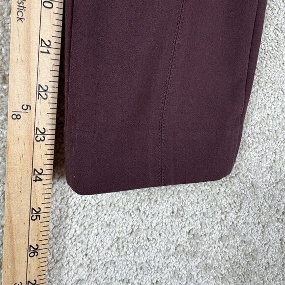 Vince Ponte Legging Front Seam Stitch Womens XS Black Cherry Skinny Stretch Pant - Picture 7 of 10